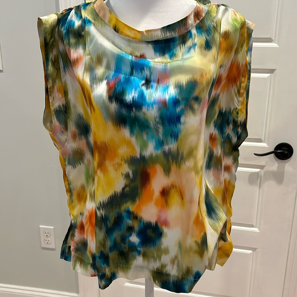 Momoni Silk Watercolor Blouse - Brand New